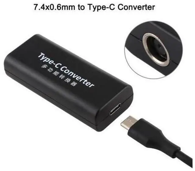Alt view image 5 of 5 - DC 7.4 x 0.6mm Power Jack Female to USB-C / Type-C Female Power Connector Adapter with 15cm USB-C / Type C Cable