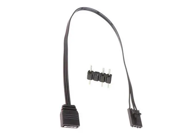 Alt view image 2 of 2 - For 4PIN RGB to Standard ARGB 3-Pin 5V Adapter Connector RGB Cable 25cm