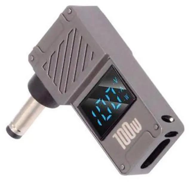 Main image of USB C to DC Adapter,USB C Female to DC 4.5x3.0mm DE Barrel Jack Plug PD 100W Laptop Fast Charging Adapter with Wattage Display