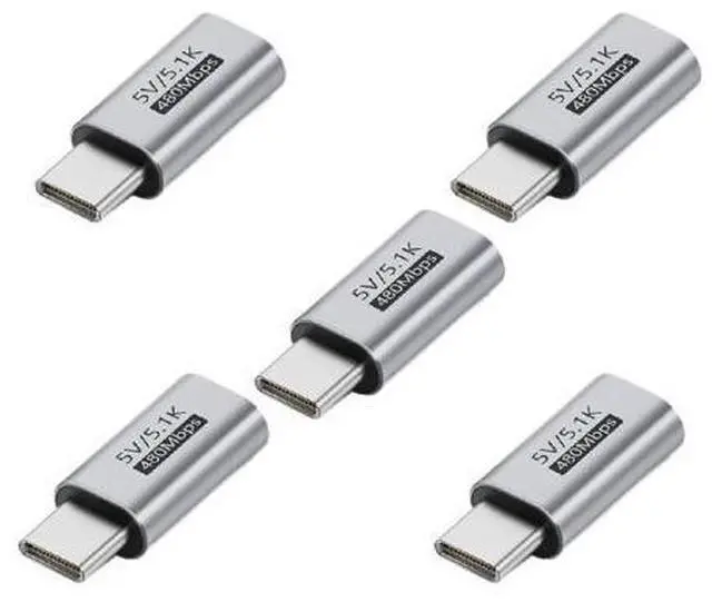 Main image of 5pcs/lot PD Function Blocker Type-C Male to USB-C Female with 5.1K Resistor DC5V Protect Extension Adapter Only for Power Charge