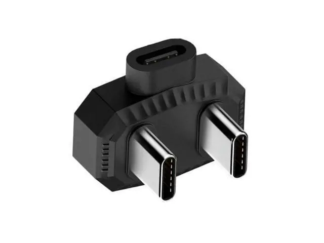 Alt view image 3 of 3 - USB C Female to Double USB C Male Adapter Converter Multiple Hubs USB C Type C Port Hub Data Transfer Charger Power Adapter