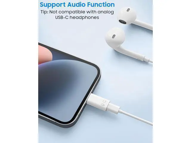 Alt view image 6 of 7 - USB C Female to Lightning Male Adapter Lightning Male to USB-A Female OTG Adapter Connector for iPhone 14/13/12/11 Pro Max/iPad/iPod/AirPods Support 10W Fast Charging/Data Transfer/Audio