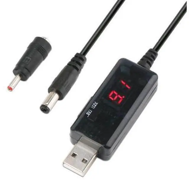 Main image of KWS-912V USB Boost Converter DC 5V to 9V / 12V Converter Cable + 3.5x1.35mm Plug Set