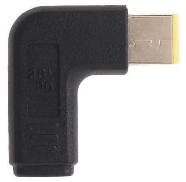 Alt view image 3 of 3 - USB-C / Type-C Female to Lenovo Big Square Male Plug Elbow Adapter Connector for Lenovo Laptops