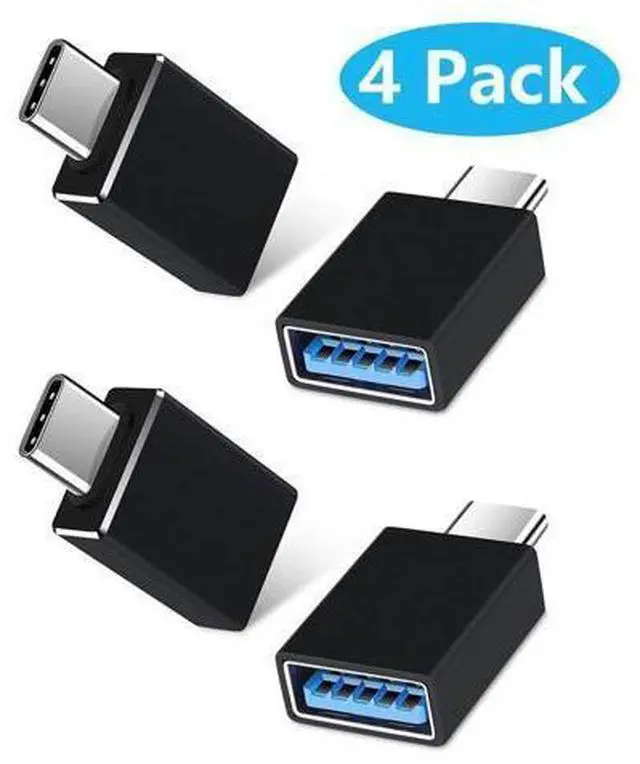 Main image of 4 Pack USB C to USB Adapters, Type C to USB 3.0 USB C Adapter Side by Side Male to USB 3.0 Female Typec Adaptor for M-acBook Pro, i-Mac i-Pad Mini 6, Thunderbolt 3/4 Type C OTG Adaptador Converter