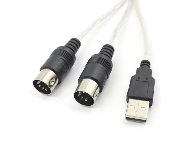 Alt view image 6 of 7 - USB IN-OUT MIDI Adapter Cable Set Keyboard Converter Cord PC to Music Electronic Lightweight Portable Music Elements