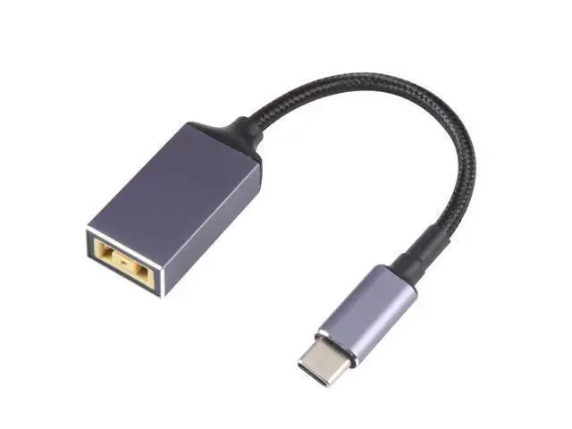 Alt view image 2 of 6 - USB-C / Type-C Male to Big Square USB Plug Female Nylon Braided Adapter Cable for Thinkpad/ThinkBook/Xiaoxin