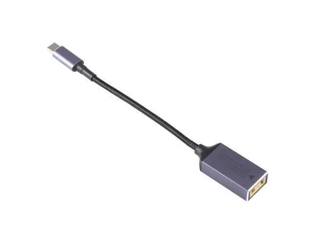 Alt view image 3 of 6 - USB-C / Type-C Male to Big Square USB Plug Female Nylon Braided Adapter Cable for Thinkpad/ThinkBook/Xiaoxin