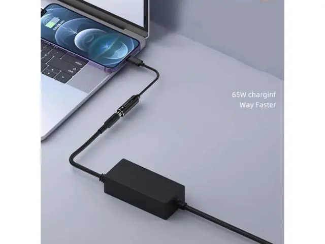 Alt view image 4 of 6 - USB-C / Type-C Male to Big Square USB Plug Female Nylon Braided Adapter Cable for Thinkpad/ThinkBook/Xiaoxin