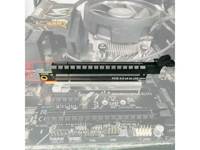 Alt view image 2 of 4 - PCIE 4.0 X4 X8 to X16 Riser Card Converter PCB Adapter GEN4 Board for Graphics Card Network Card Capture Card and Other Standard PCIE Card (X4 to X16)