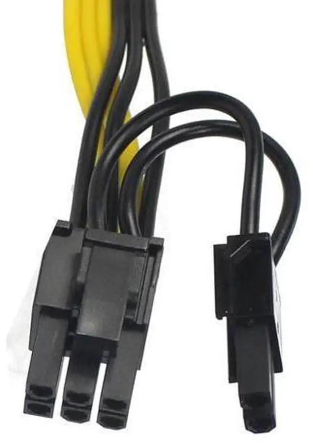 Alt view image 5 of 6 - XT-XINTE GPU 6-pin to Dual 8pin Power Supply Cable GPU Graphics Card 6Pin Male to 2 (6+2)pin Male Adapter Cable
