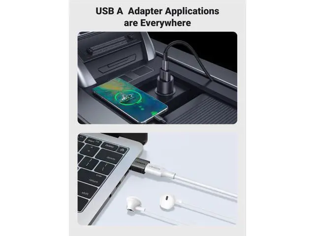 Alt view image 6 of 7 - USB to USB C Adapter 3Pack, USB C Female to USB Male Adapter 10Gbps Type C Converter for iPhone 17 16 15 14 13 Plus Pro Max,iPad Air Mini 6 7,Samsung Galaxy S23 S24,iPad Air,Black