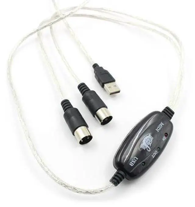 Main image of Professional MIDI Cable USB IN-OUT PC to Music Electronic Keyboard Adapter Cord Musical Enjoyable Instrument Supplies