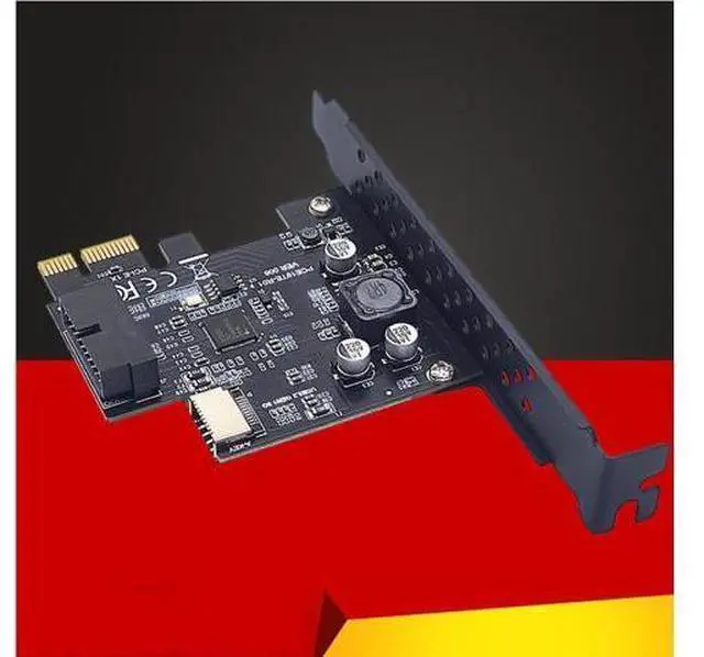 Main image of PCI Express 2.0 X1 USB 3.2 Gen1 19Pin + TYPE-E Expansion Card PCIe Front Type-C Adapter Riser Type-E USB3.2 A-KEY 5Gbps Card