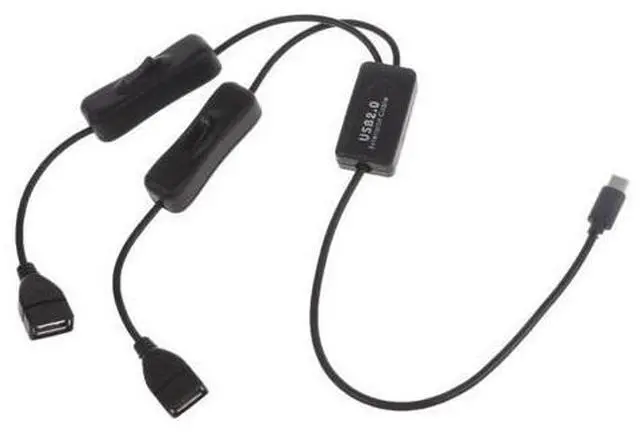 Main image of USB 3.1 Type-C OTG HUB Cable 2 in 1 USB C 3.1 Male to Female Plug Cable Hub Type-C to Double USB 2.0 converter cable
