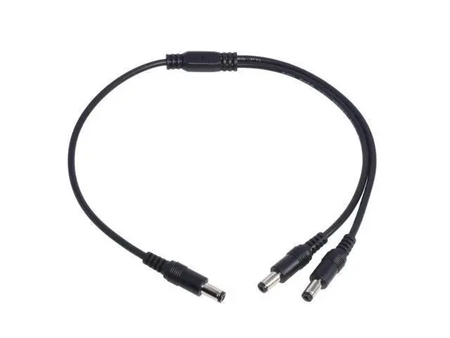 Alt view image 2 of 3 - 5.5mm*2.1mm 1 Male to 2 Male Connector Male to Male Plug DC Power Splitter Cable CCTV LED Strip Light Power Supply Adapter