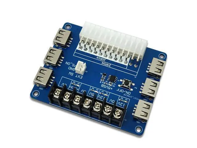 Alt view image 2 of 4 - 20 Pins 24 Pins ATX Power Adapter Board Power Pickup Board Power Module USB Charging Desktop Chassis Power Supply 5V