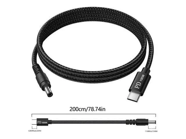 Alt view image 3 of 3 - 100W TypeC DC Power Adapter Kits Universal 5.5 mm x 2.1 mm DC AC Power Adapter 10 Tips Connector For Laptop Power Supply Plug