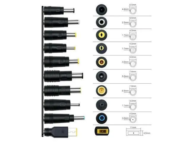 Alt view image 2 of 3 - 100W TypeC DC Power Adapter Kits Universal 5.5 mm x 2.1 mm DC AC Power Adapter 10 Tips Connector For Laptop Power Supply Plug