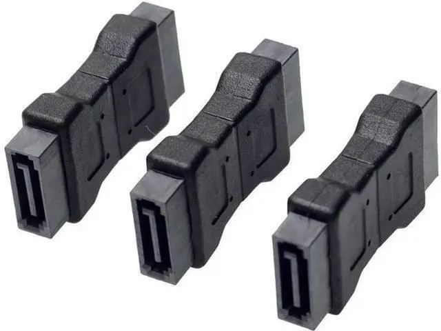Main image of High quanlity 7PIN SATA 3.0 data male to male Port adapter straight angle 7P Serial ATA III 6Gbps Jack Connector Coupler
