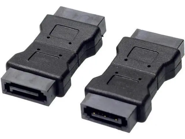 Alt view image 2 of 5 - High quanlity 7PIN SATA 3.0 data male to male Port adapter straight angle 7P Serial ATA III 6Gbps Jack Connector Coupler