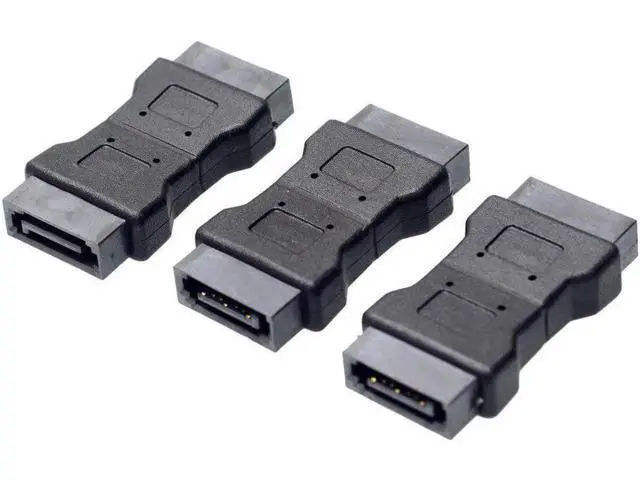 Alt view image 3 of 5 - High quanlity 7PIN SATA 3.0 data male to male Port adapter straight angle 7P Serial ATA III 6Gbps Jack Connector Coupler