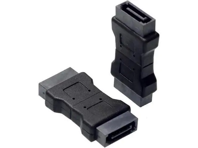 Alt view image 4 of 5 - High quanlity 7PIN SATA 3.0 data male to male Port adapter straight angle 7P Serial ATA III 6Gbps Jack Connector Coupler
