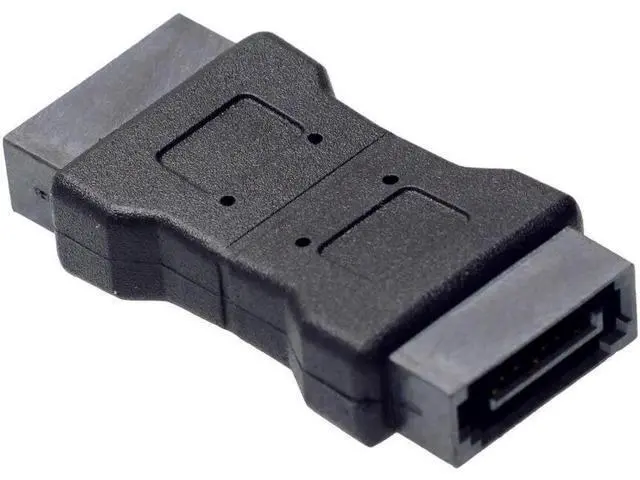 Alt view image 5 of 5 - High quanlity 7PIN SATA 3.0 data male to male Port adapter straight angle 7P Serial ATA III 6Gbps Jack Connector Coupler