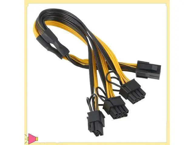 Alt view image 2 of 4 - ATX 12V CPU 8 Pin To 3X 8Pin (6+2) Pin PCI-E Male Splitter Power Extension Adapter Cable For Graphics Card