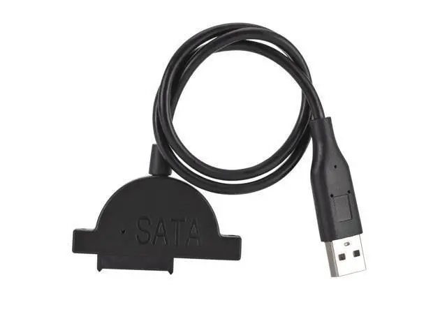 Alt view image 2 of 3 - Slim SATA 13 Pin Female to USB 2.0 Adapter Converter Cable for Laptop ODD CD DVD Optical Drive,
