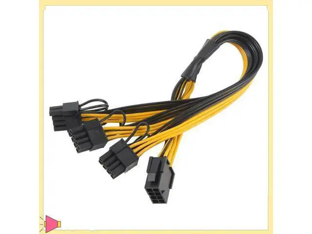 Alt view image 4 of 4 - ATX 12V CPU 8 Pin To 3X 8Pin (6+2) Pin PCI-E Male Splitter Power Extension Adapter Cable For Graphics Card