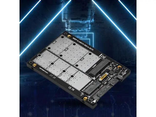 Alt view image 2 of 3 - 2 in 1 M.2 NGFF MSATA SSD To SATA 3.0 Adapter Converter Card M.2 NGFF B-key & MSATA SSD To SATA 3.0 Adapter Card for PC Laptop