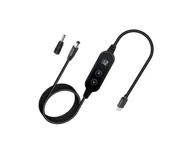 Alt view image 2 of 3 - Type C to DC 5.5x2.5mm 3.5x1.35mm Power Adapter Cord 5-20V Adjustable Voltage PD Fast Charging Cable for Laptop Routers Cameras