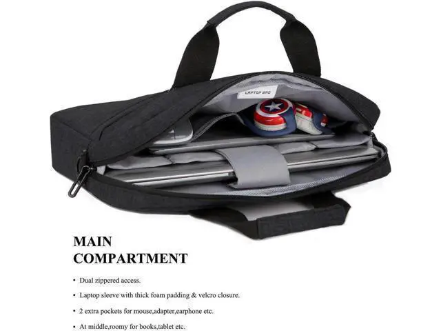 Alt view image 7 of 7 - 13.3 Inch Stylish Lightweight Business Laptop Shoulder Messenger Bag Briefcase Sleeve Case for 13-13.3 Inches Laptop/Notebook/MacBook/Ultrabook/Chromebook Computers