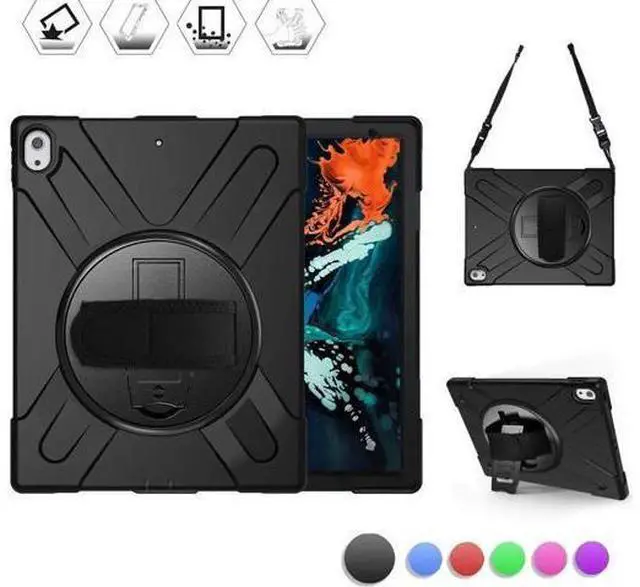 Main image of iPad Pro 12.9 Case 3rd Gen 2018 Heavy Duty Shockproof Protective Case Cover with 360 Degree Rotating Kickstand / Adjustable Hand Strap and Carrying Shoulder Strap for iPad Pro 12.9 3rd Generation