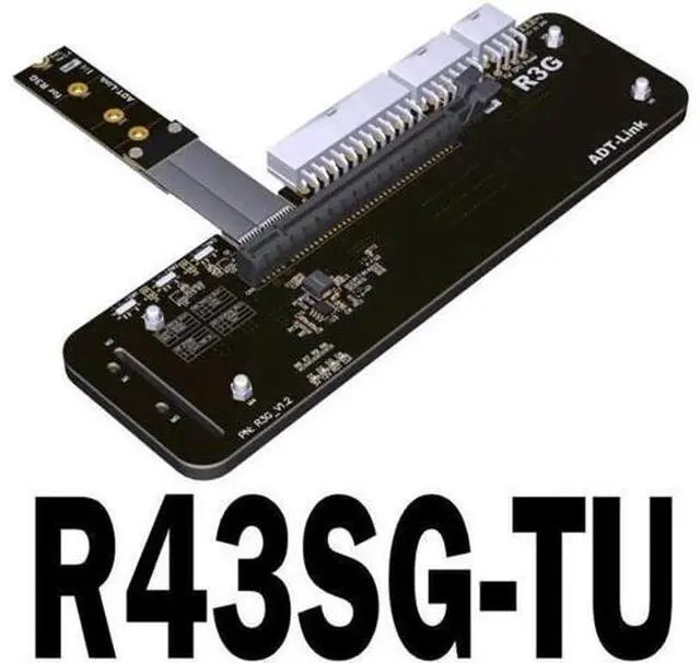 Main image of M.2 NVMe to PCIe x16 connector PCIe x16 to M.2 NVMe eGPU Adapter R43SG 4.0 eGPU for NUC / ITX /Notebook PC Grey