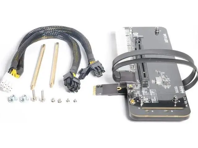 Alt view image 3 of 7 - M.2 NVMe to PCIe x16 connector PCIe x16 to M.2 NVMe eGPU Adapter R43SG 4.0 eGPU for NUC / ITX /Notebook PC Grey
