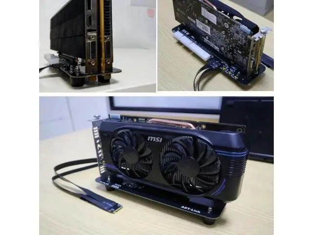 Alt view image 2 of 7 - M.2 NVMe to PCIe x16 connector PCIe x16 to M.2 NVMe eGPU Adapter R43SG 4.0 eGPU for NUC / ITX /Notebook PC Grey