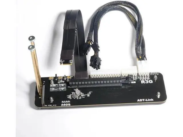 Alt view image 5 of 7 - M.2 NVMe to PCIe x16 connector PCIe x16 to M.2 NVMe eGPU Adapter R43SG 4.0 eGPU for NUC / ITX /Notebook PC Red