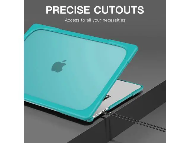 Alt view image 2 of 7 - Compatible with MacBook Air 15 inch Case 2023 Release A2941 M2 Chip with Liquid Retina Display Touch ID, Heavy Duty Rugged Hard Shell Shockproof Cover with Keyboard Skin, Type C Adapter Blue