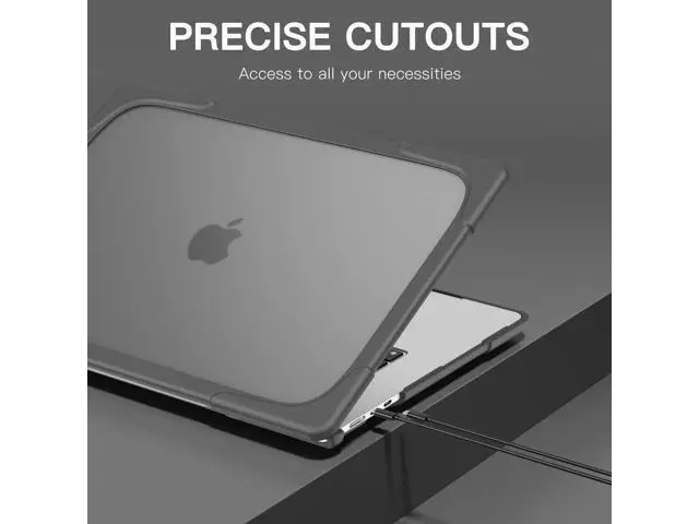 Alt view image 2 of 7 - Compatible with MacBook Air 15 inch Case 2023 Release A2941 M2 Chip with Liquid Retina Display Touch ID, Heavy Duty Rugged Hard Shell Shockproof Cover with Keyboard Skin, Type C Adapter