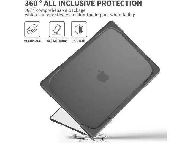 Alt view image 6 of 7 - Compatible with MacBook Air 15 inch Case 2023 Release A2941 M2 Chip with Liquid Retina Display Touch ID, Heavy Duty Rugged Hard Shell Shockproof Cover with Keyboard Skin, Type C Adapter
