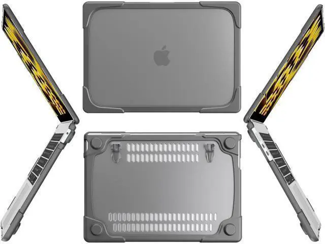 Alt view image 3 of 7 - Compatible with MacBook Air 15 inch Case 2023 Release A2941 M2 Chip with Liquid Retina Display Touch ID, Heavy Duty Rugged Hard Shell Shockproof Cover with Keyboard Skin, Type C Adapter