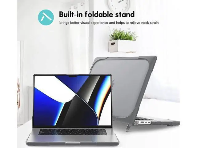 Alt view image 5 of 7 - Compatible with MacBook Air 15 inch Case 2023 Release A2941 M2 Chip with Liquid Retina Display Touch ID, Heavy Duty Rugged Hard Shell Shockproof Cover with Keyboard Skin, Type C Adapter