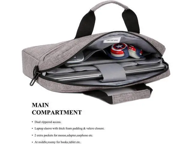 Alt view image 2 of 7 - 15.6 Inch Stylish Lightweight Business Laptop Shoulder Messenger Bag Briefcase Sleeve Case for 15-15.6 Inches Laptop/Notebook/MacBook/Ultrabook/Chromebook Computers Khaki