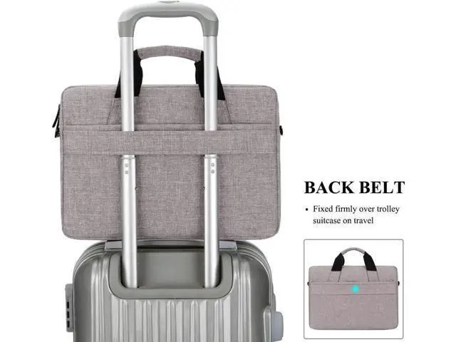 Alt view image 6 of 7 - 15.6 Inch Stylish Lightweight Business Laptop Shoulder Messenger Bag Briefcase Sleeve Case for 15-15.6 Inches Laptop/Notebook/MacBook/Ultrabook/Chromebook Computers Khaki