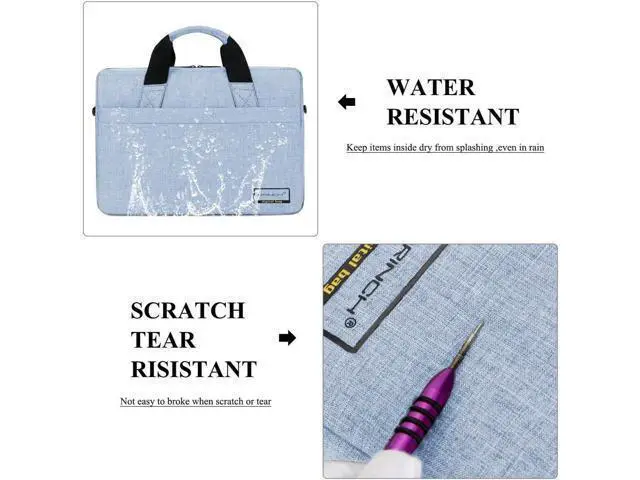 Alt view image 3 of 7 - 15.6 Inch Stylish Lightweight Business Laptop Shoulder Messenger Bag Briefcase Sleeve Case for 15-15.6 Inches Laptop/Notebook/MacBook/Ultrabook/Chromebook Computers Blue