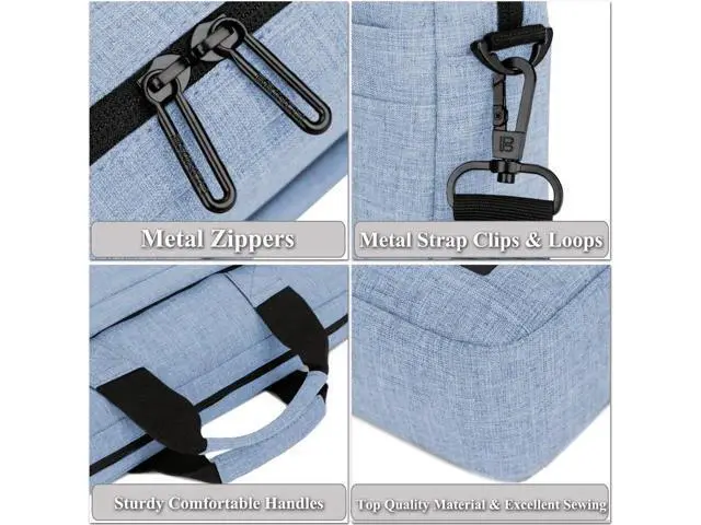 Alt view image 4 of 7 - 15.6 Inch Stylish Lightweight Business Laptop Shoulder Messenger Bag Briefcase Sleeve Case for 15-15.6 Inches Laptop/Notebook/MacBook/Ultrabook/Chromebook Computers Blue