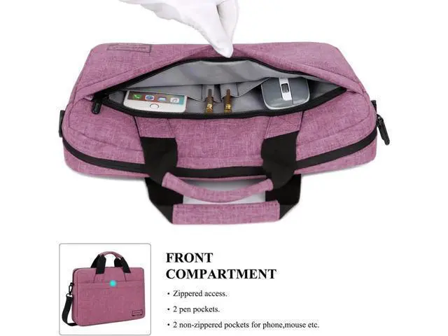 Alt view image 2 of 7 - 15.6 Inch Stylish Lightweight Business Laptop Shoulder Messenger Bag Briefcase Sleeve Case for 15-15.6 Inches Laptop/Notebook/MacBook/Ultrabook/Chromebook Computers