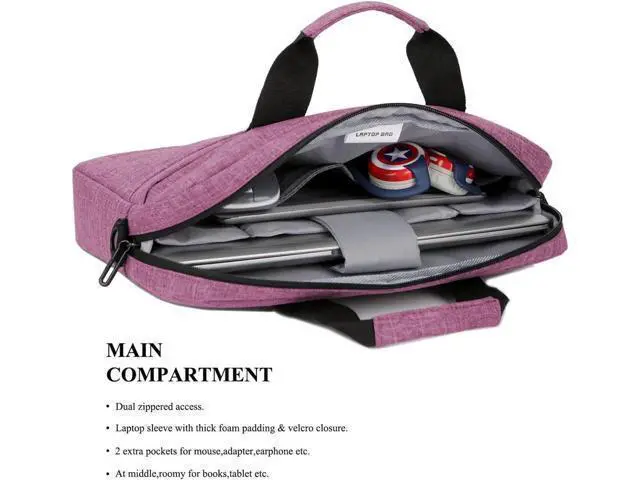 Alt view image 6 of 7 - 15.6 Inch Stylish Lightweight Business Laptop Shoulder Messenger Bag Briefcase Sleeve Case for 15-15.6 Inches Laptop/Notebook/MacBook/Ultrabook/Chromebook Computers